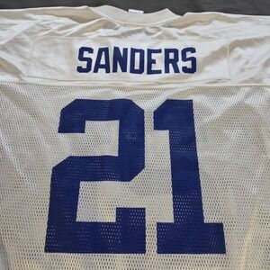 Deon Sanders Dallas Cowboys Jersey XL White NFL Reebok Equipment Throwback XL